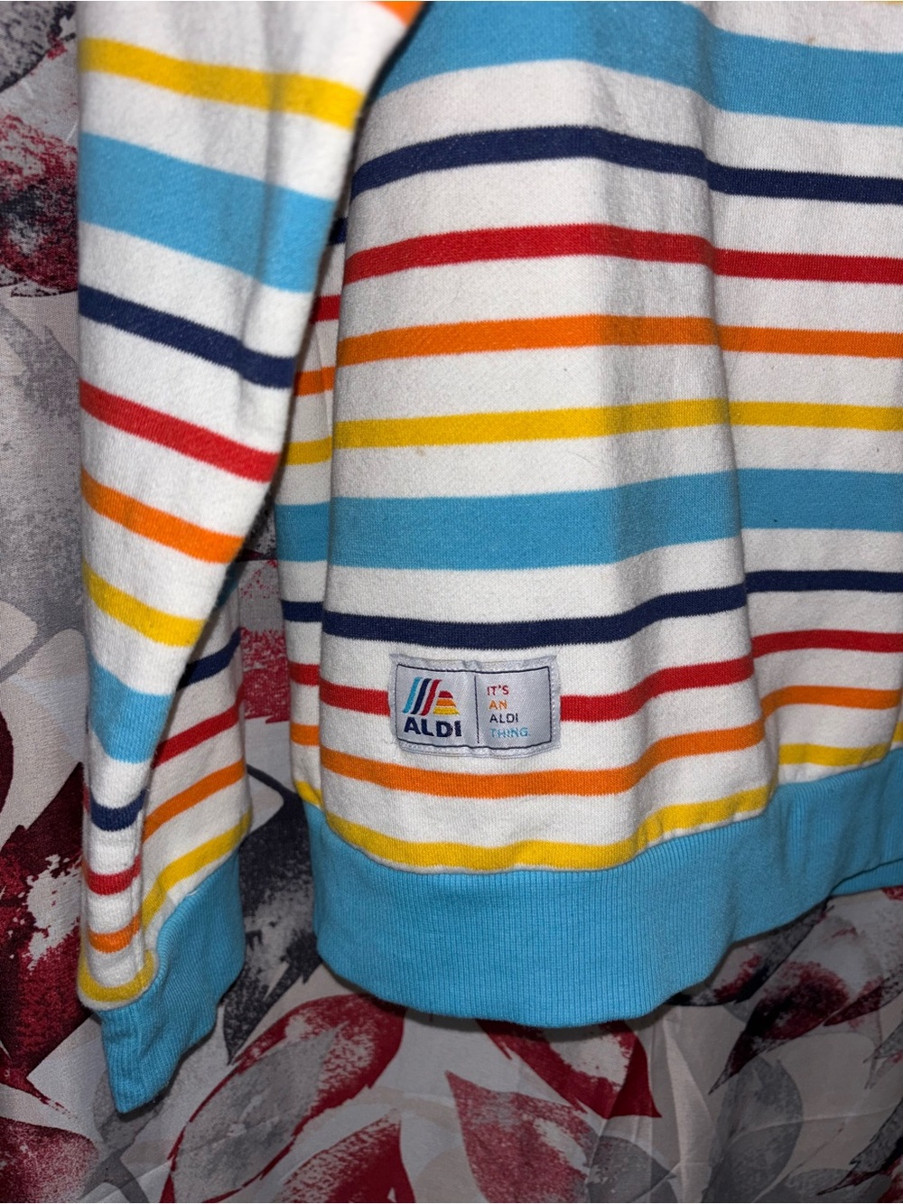 ALDI Multicolor Striped Crewneck Sweater - Picture 2 of 4